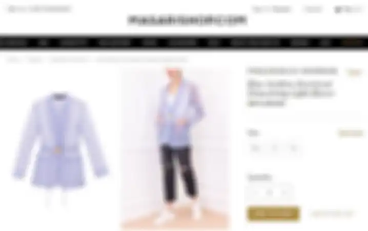 Friederecih Herman - Blue Seethru Oversized Drawstring Light Blazer