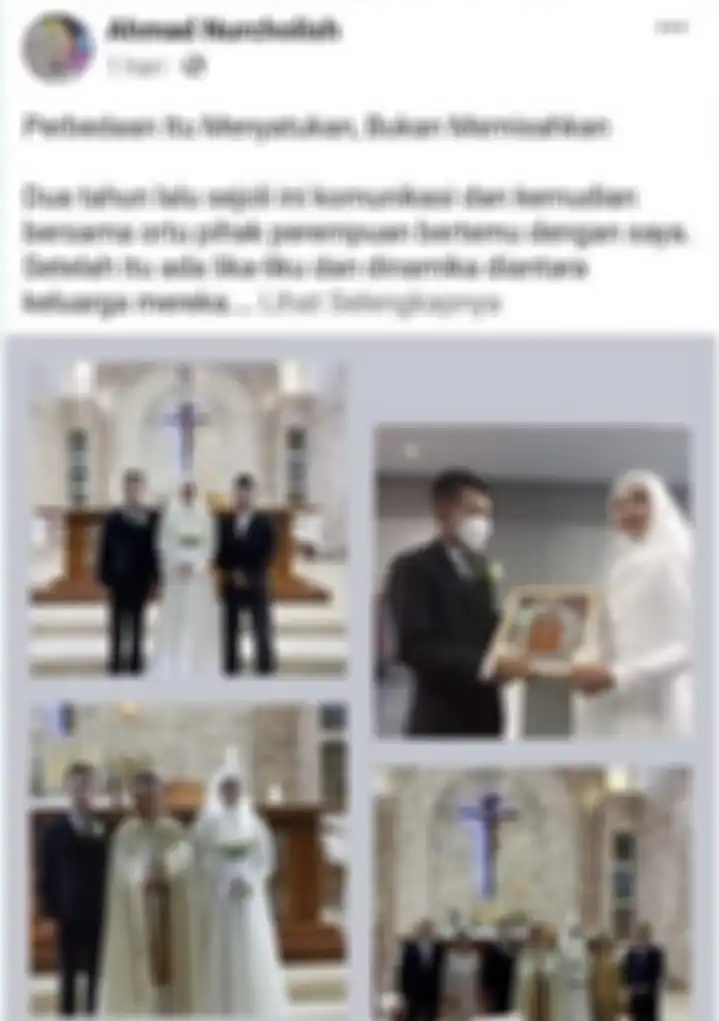 Foto nikah beda agama di Semarang viral. Netizen resah melihat foto pasangan pengantin itu. Ulama Tahah Air kompak satu suara. 
