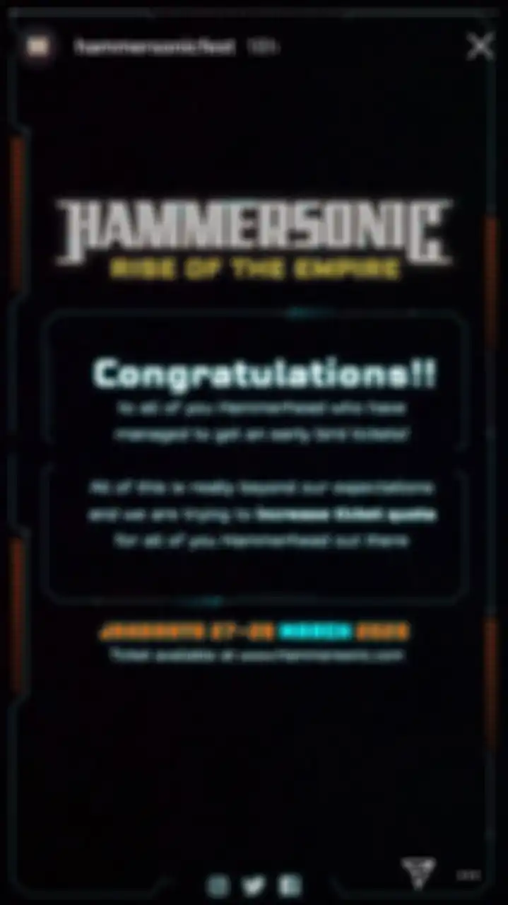 Unggahan stories @hammersonicfest