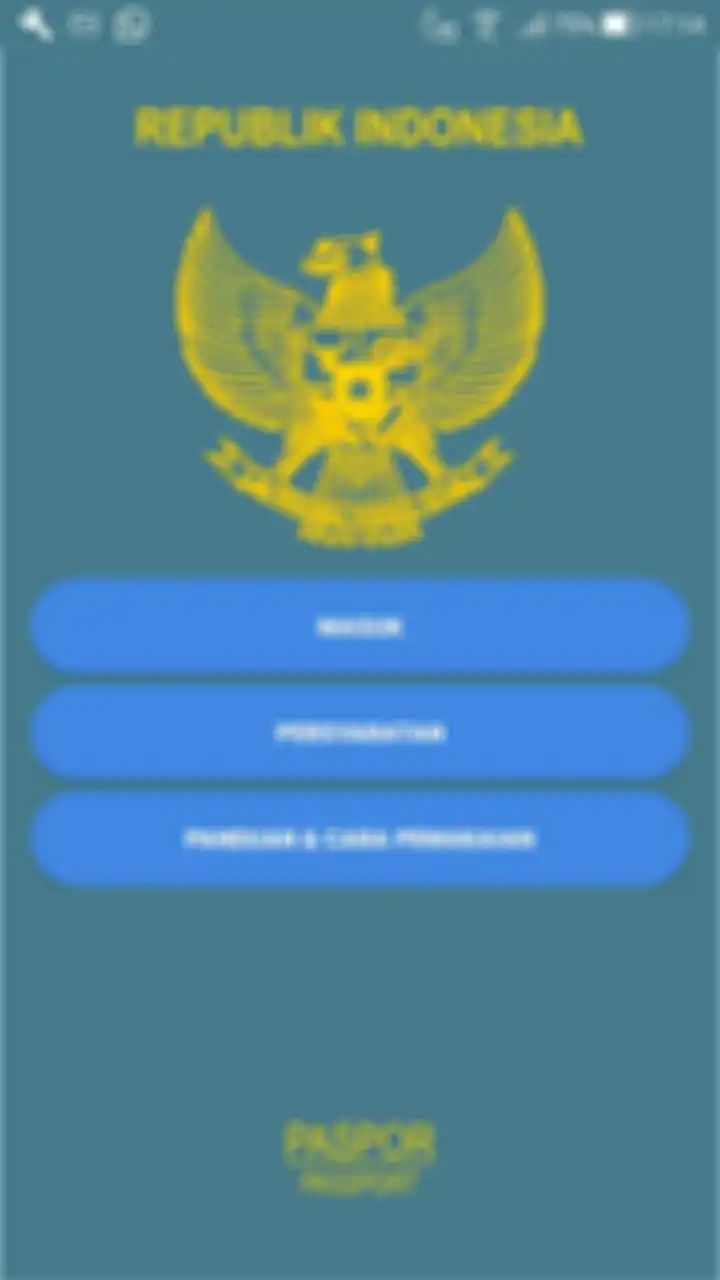 Menu Utama Antrian Paspor