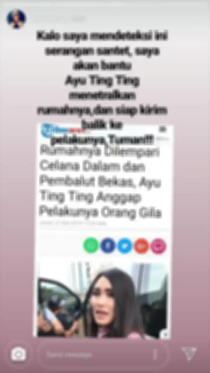 Mbah Mijan mengungkap adanya praktik ilmu hitam berupa santet yang diterima Ayu Ting Ting.