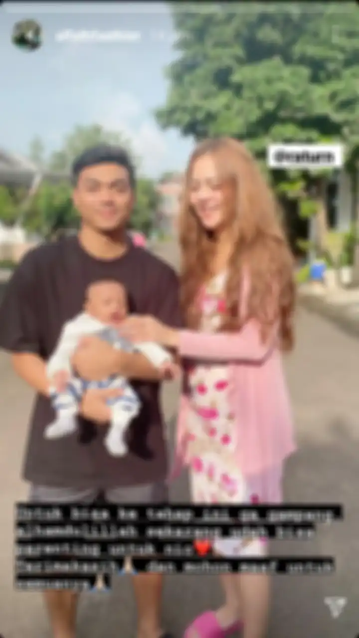 Alfath Fathier tunjukkan kebersamaan mantan istri, Ratu Rizky Nabila dan anaknya.