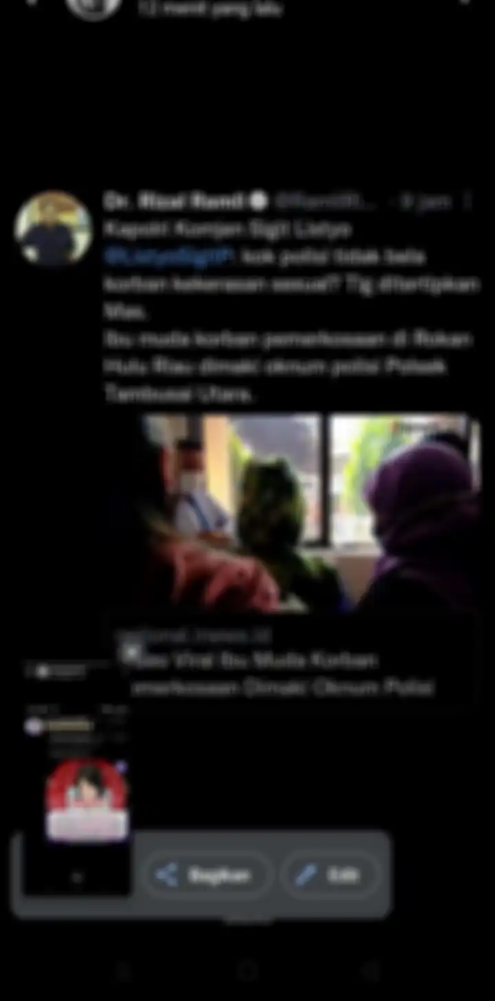 Cuitan Rizal Ramli setelah foto Zulfiani ibu muda yang mengaku diperkosa di Rokan Hulu, Riau viral. 