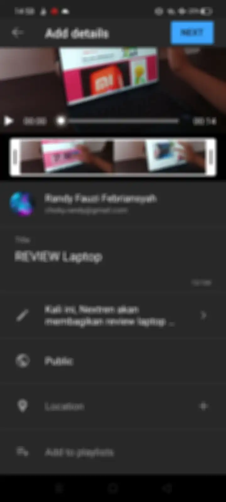 Langkah 2 cara upload video ke YouTube lewat HP.