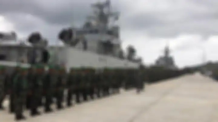 Apel gelar pasukan Operasi Siaga Tempur di Natuna, Kepulauan Riau, Jumat (3/1/2020), yang dipimpin Pangkogabwilhan Laksdya Yudo Margono
