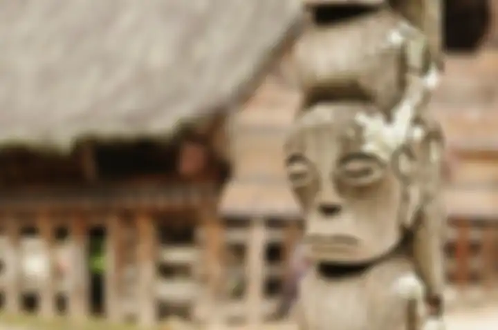 Patung khas Danau Toba, Sumatra utara.