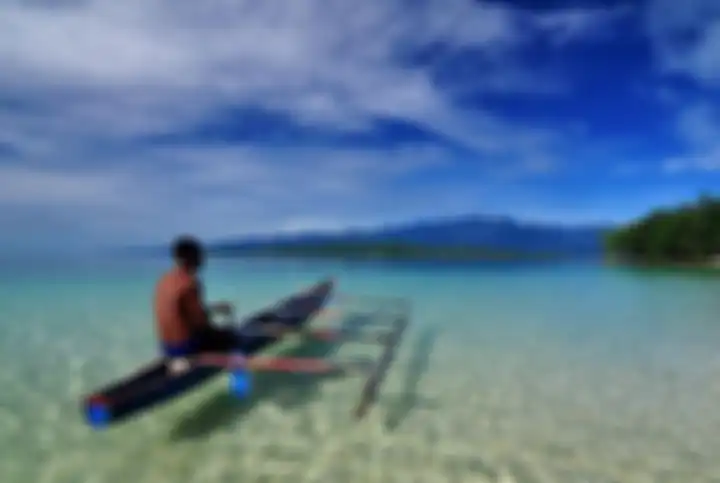 Pantai di Kota Manokwari, Ibu Kota Papua Barat.