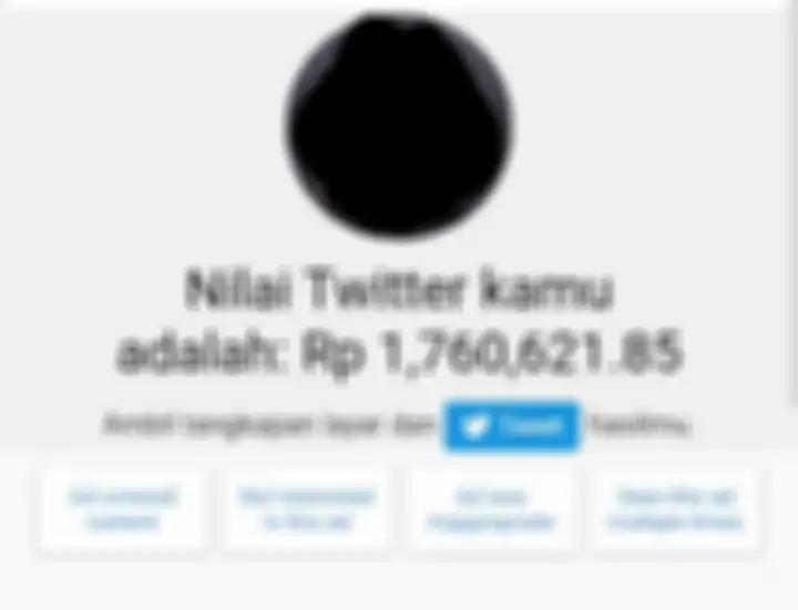 Tangkapan layar Nilai Twitter Saya