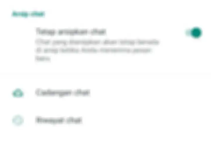Menu arsip chat yang bisa ditemukan pada setelan chat.