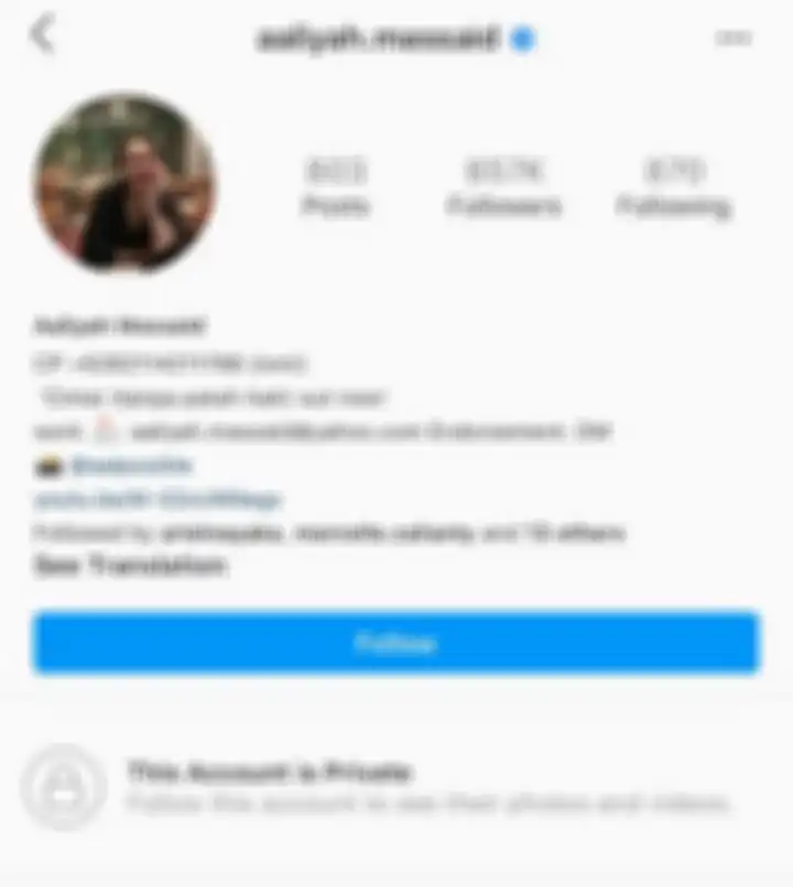 Akun Instagram Aaliyah Massaid dikunci
