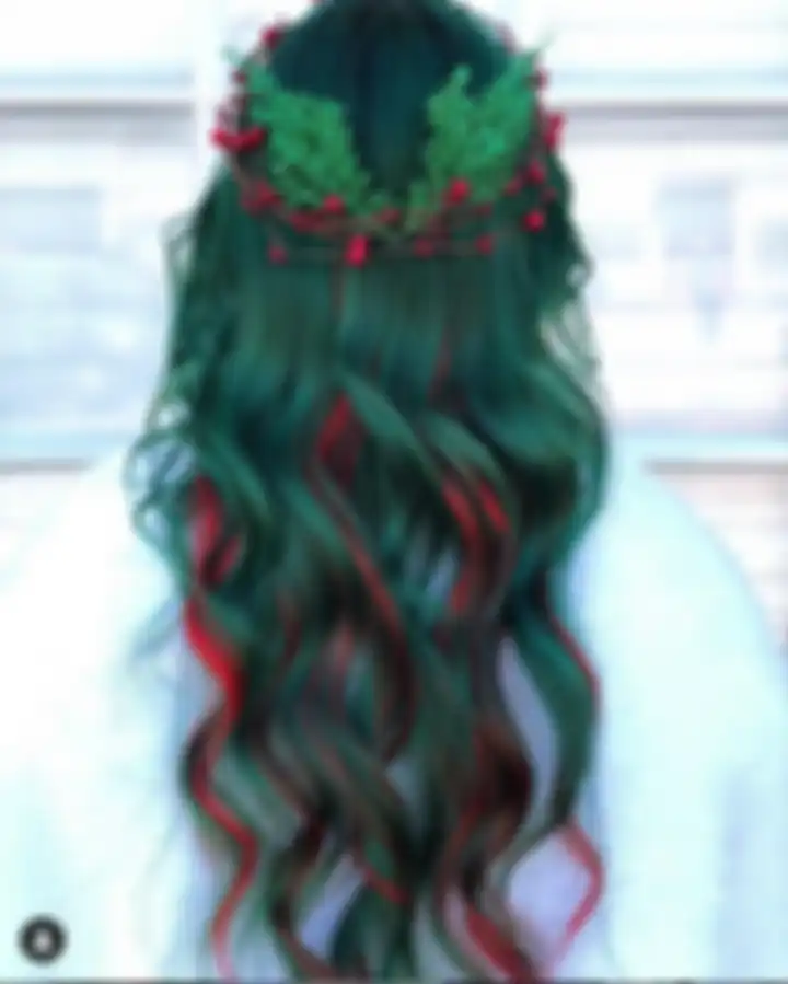 ilustrasi warna rambut candy cane
