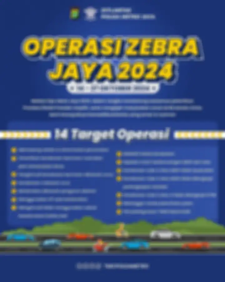 Target razia Operasi Zebra Jaya 2024.