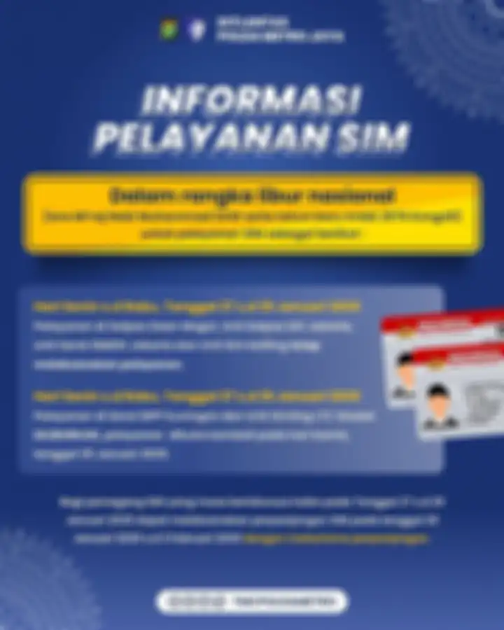 DIspensasi perpanjang SIM dalam rangka libur nasional.