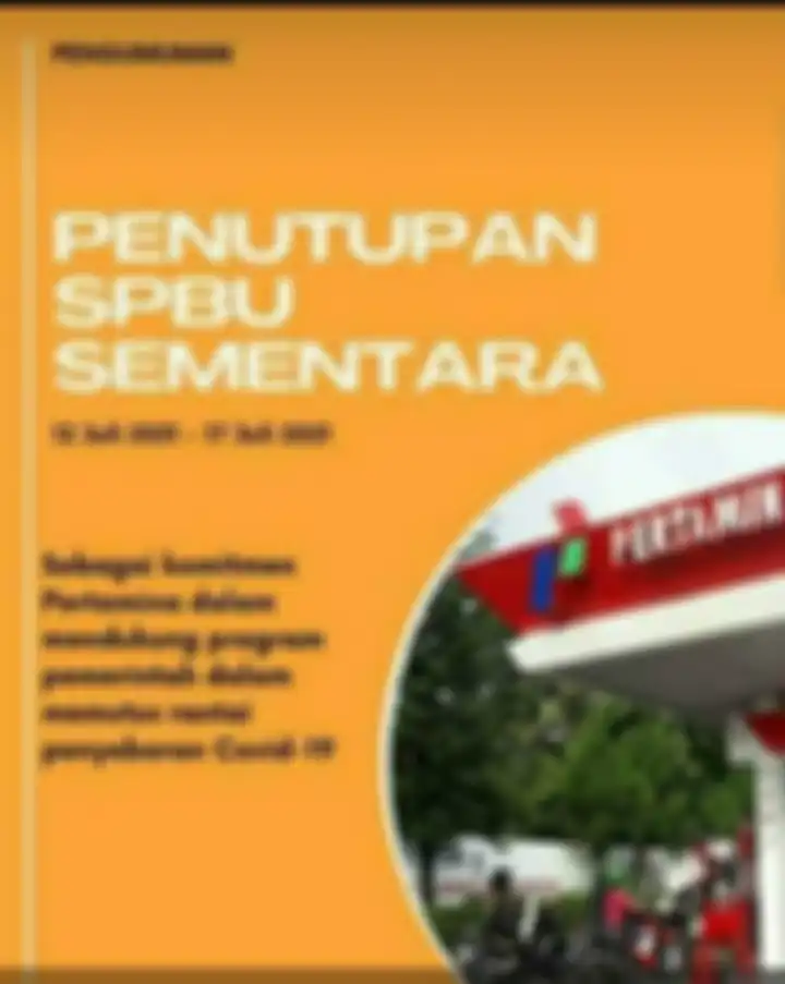 Pengumuman yang beredar di media sosial bahwa SPBU Pertamina tutup sementara