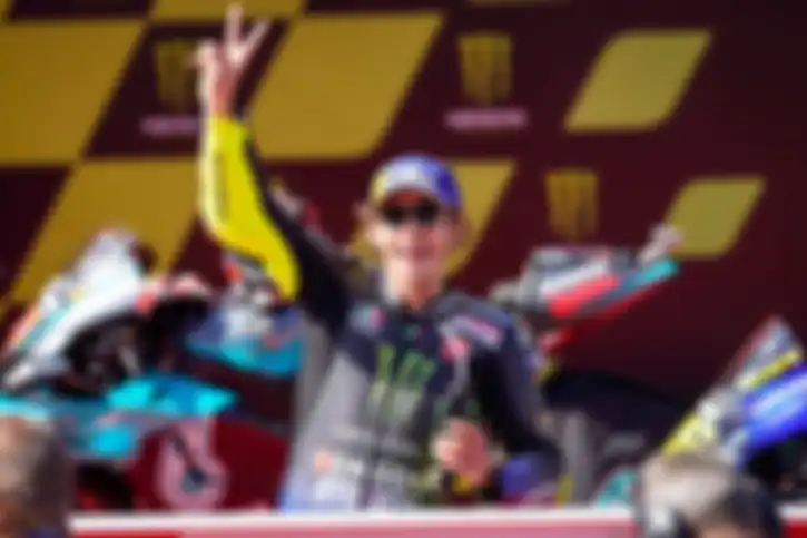 Pembalap MotoGP 2020 dari Monster Energy Yamaha, Valentino Rossi.