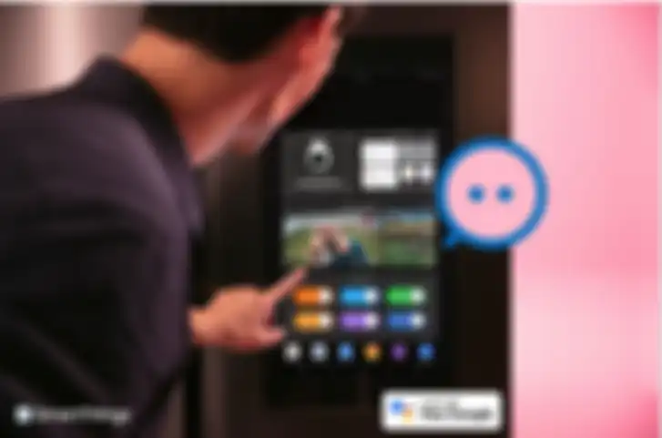 Ilustrasi penggunaan Google Nest yang terhubung dengan aplikasi SmartThings milik Samsung.