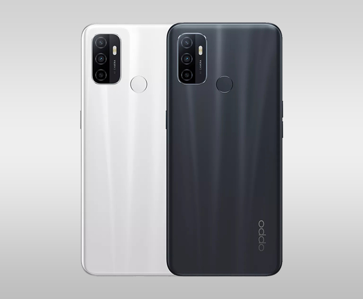 Tampilan belakang dan varian warna Oppo A11s