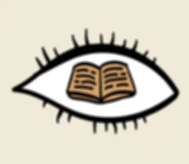 Gambar mata dengan ikon buku