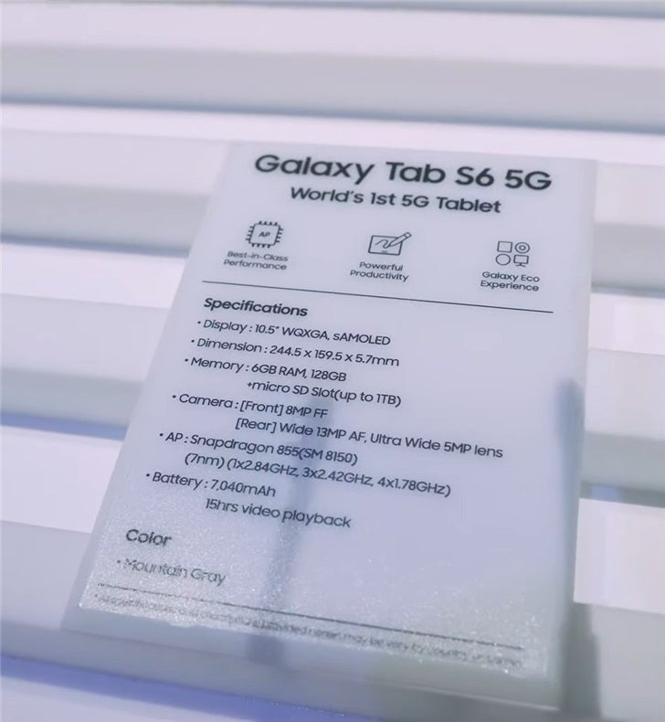 Spesifikasi Samsung Galaxy Tab S6 5G