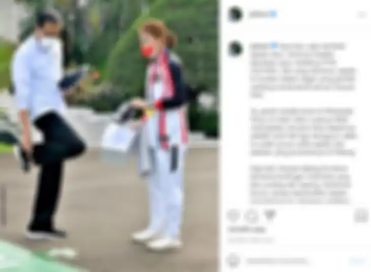 Greysia Polii tawarkan sepatu pada Presiden Joko Widodo