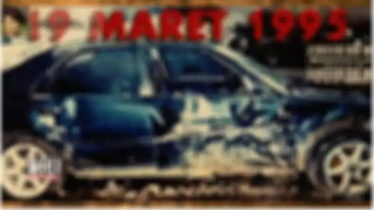Mobil Nike Ardilla saat kecelakaan.