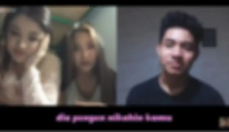 Dayana saat berbincang dengan Youtuber Fiki Naki di aplikasi Ome TV