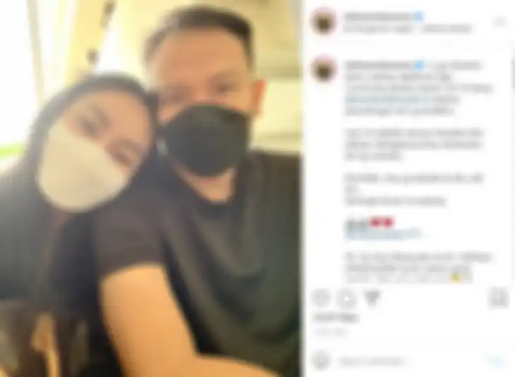 Unggahan Kalina Ocktaranny yang temani sidang Vicky Prasetyo.
