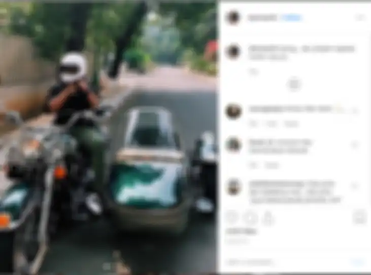 Darma saat menjajal motor gede milik Soeharto