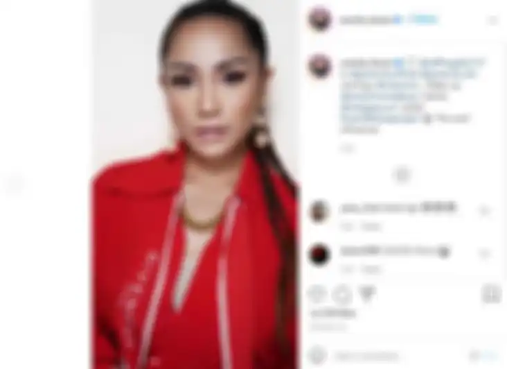 Penampilan Nagita Slavina dengan make up eksotis