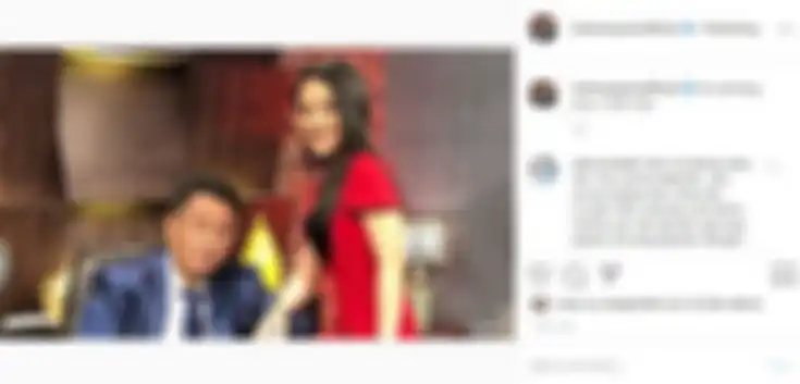 Unggahan Hotman saat bersama dengan Bella Nova