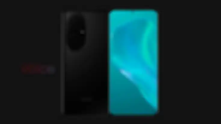 Render desain bodi belakang Huawei P50 Pro dengan modul kamera tidak normal.