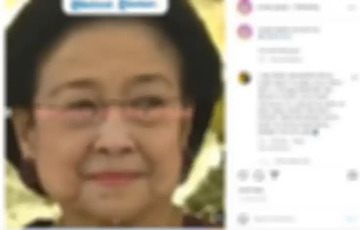 Potret Megawati saat dikira kenakan anting hidung. 
