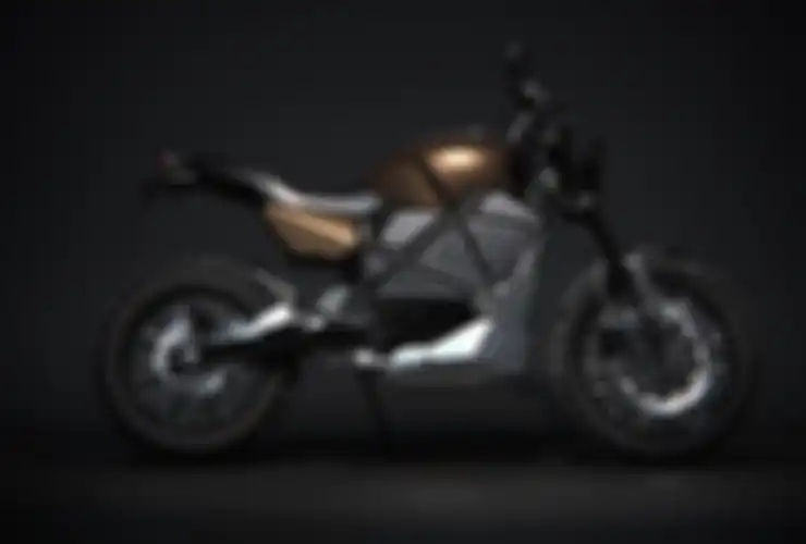 Motor listrik EMGo ScrAmper, tampang galak plus kekar khas scrambler.