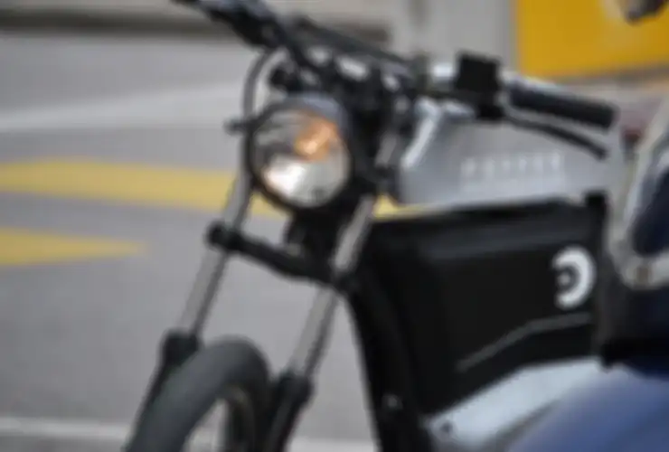 Bagian depan motor listrik Pepper Motorcycles.