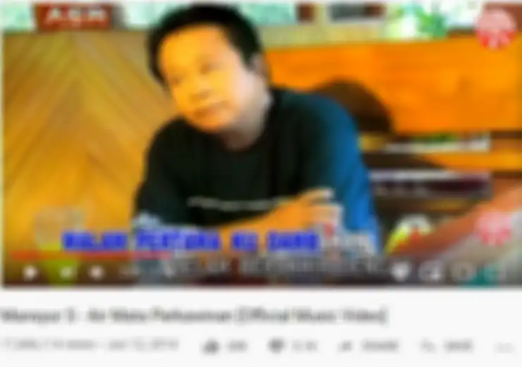 Tangkap layar masa gemilang Mansyur S saat rilis lagu Air Mata Perkawinan