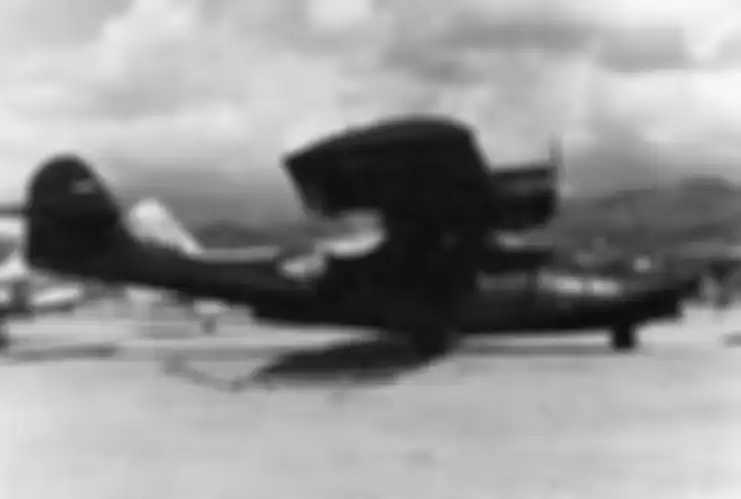 PBY-5A Catalina, milik Civil Air Transport (CAT). Pesawat itu terbang untuk pemberontak PERMESTA melawan Sukarno di Sulawesi, Indonesia, sebagai bagian dari AUREV (Revolutionary Air Force). 