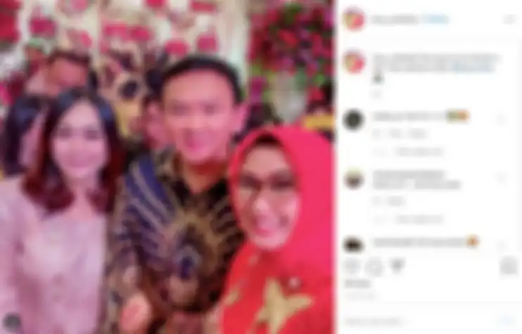 Puput Nastiti Devi gandeng mesra Ahok di acara hajatan