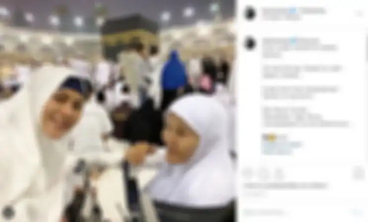 Unggahan Baim Wong saat umrah.