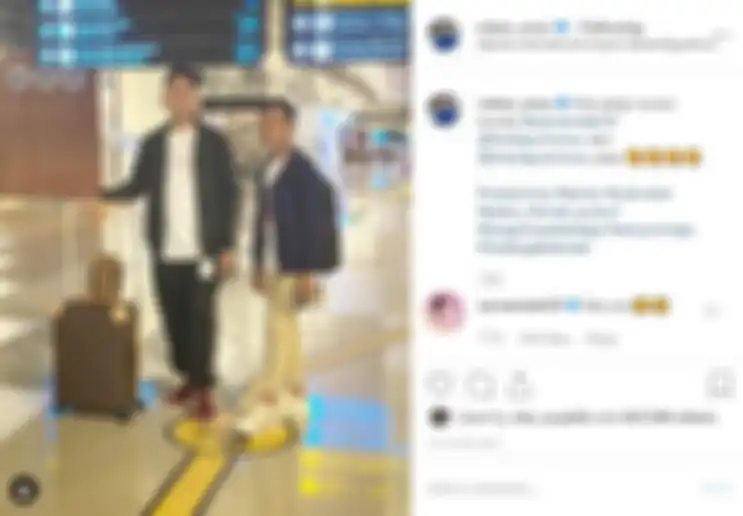 Postingan Ruben Onsu sebelum berangkat ke Korea Selatan