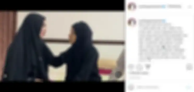 Kartika Putri nampak menangis tersedu-sedu saat mengantarkan Ipeh ke Yaman 