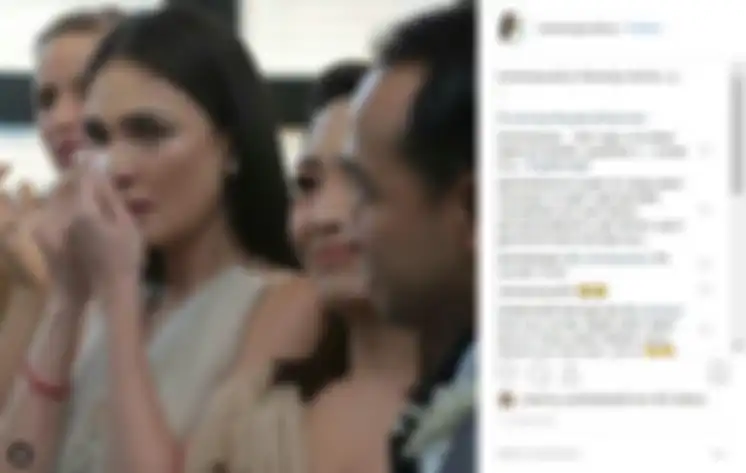 Luna Maya menangis di pernikahan Edric Tjandra