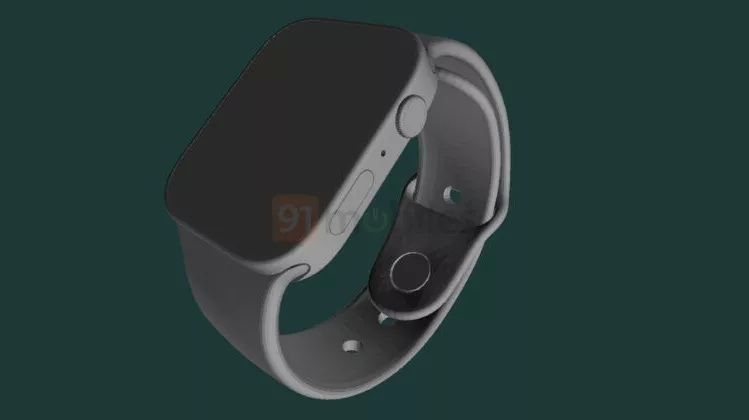 Render Apple Watch 7 dari situs 91Mobiles