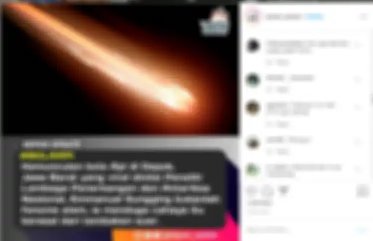 Viral bola api di langit Depok.