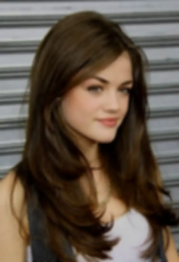 Layered long hair