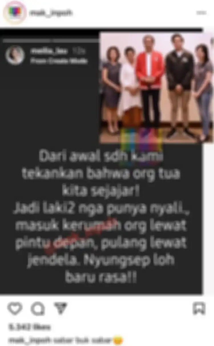 Postingan Ibunda Felicia Tissue soal Kaesang Pangarep