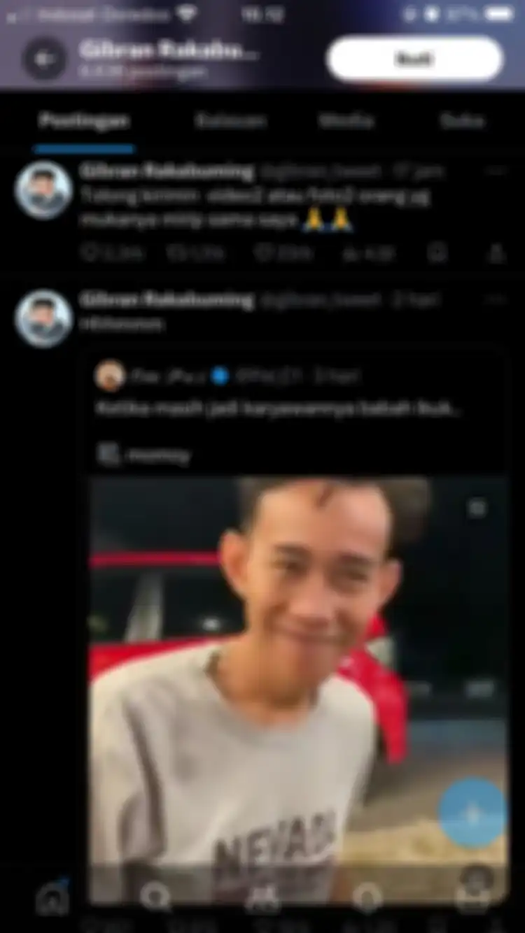 respon Gibran mengetahui ada pemuda yang memiliki wajah mirip dengannya