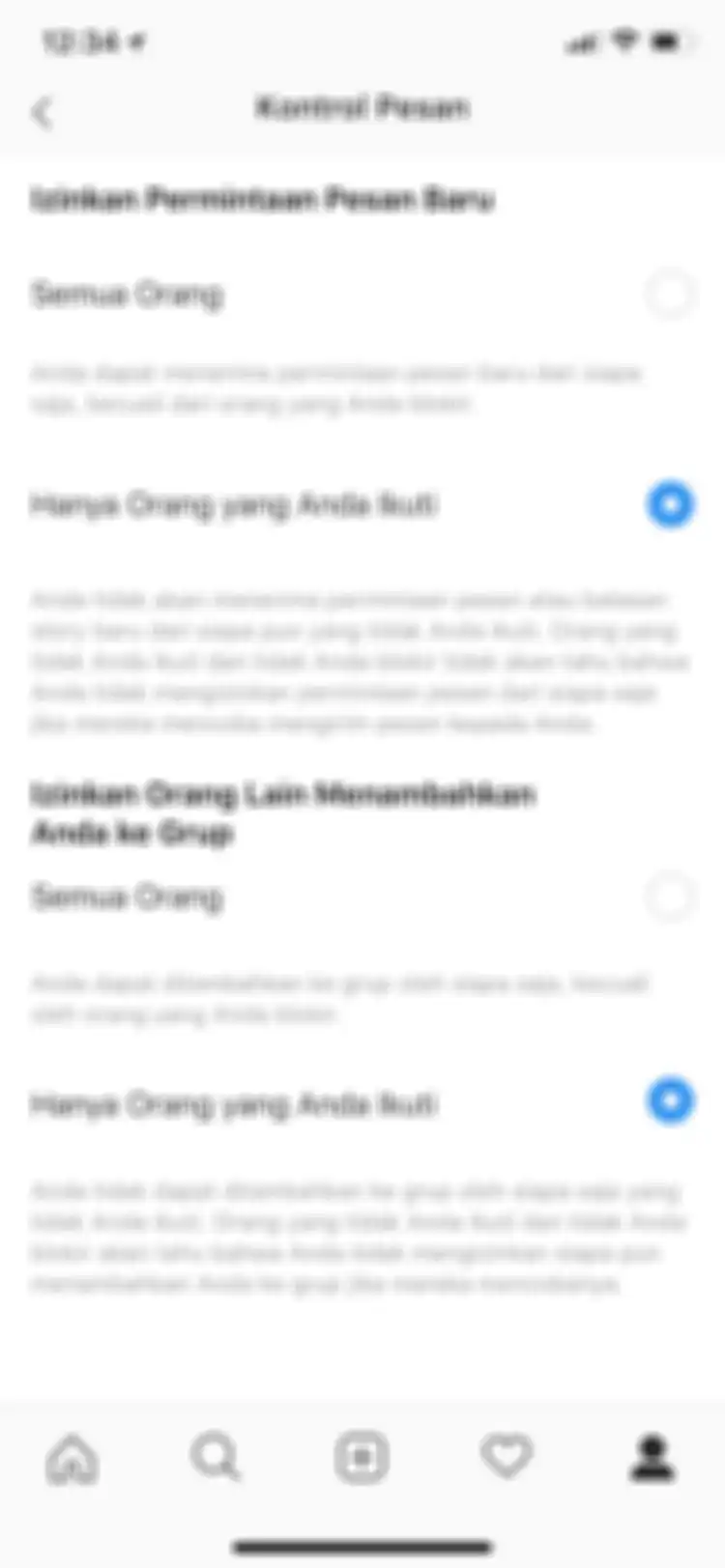 Privasi pengiriman pesan.
