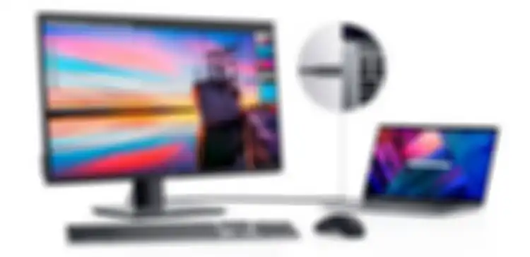 Ilustrasi ragam port di monitor kerja