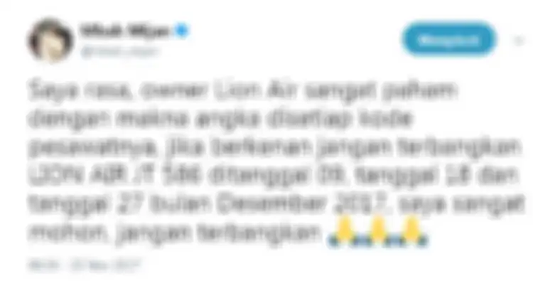 Tangkapan cuitan Mbah Mijan