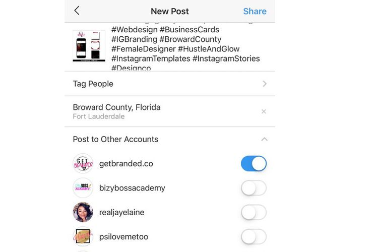 Fitur Instagram yang bisa dipakai upload foto dan video di akun yang berbeda sekaligus